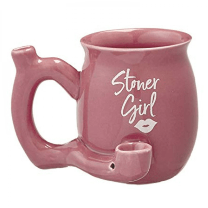 Roast and Toast Ceramic Mug Pipe-Stoner Girl Pink Steinbach Vape SuperStore and Bong Shop Manitoba Canada