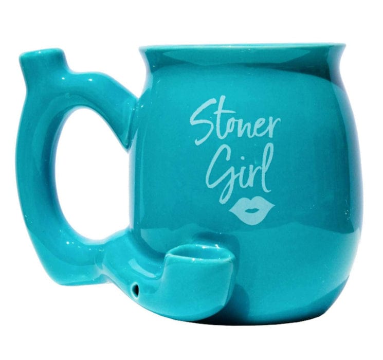 Roast and Toast Ceramic Mug Pipe-Stoner Girl Teal Steinbach Vape SuperStore and Bong Shop Manitoba Canada
