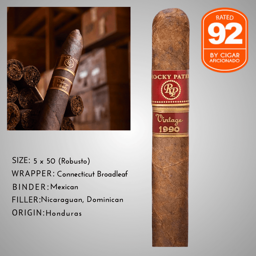 Rocky Patel Vintage 1990 Robusto-Nicaragua 5 inch / 50 Steinbach Vape SuperStore and Bong Shop Manitoba Canada