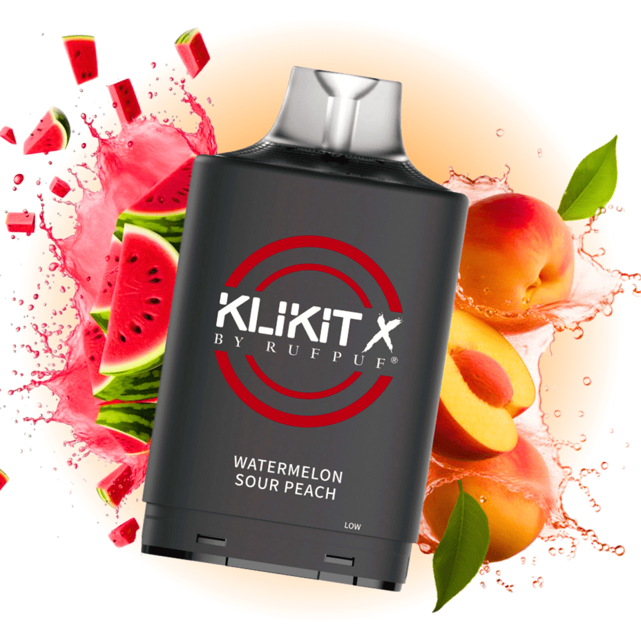 RufPuf Klikit X 35K Turbo Pod-Watermelon Sour Peach Steinbach Vape SuperStore and Bong Shop Manitoba Canada