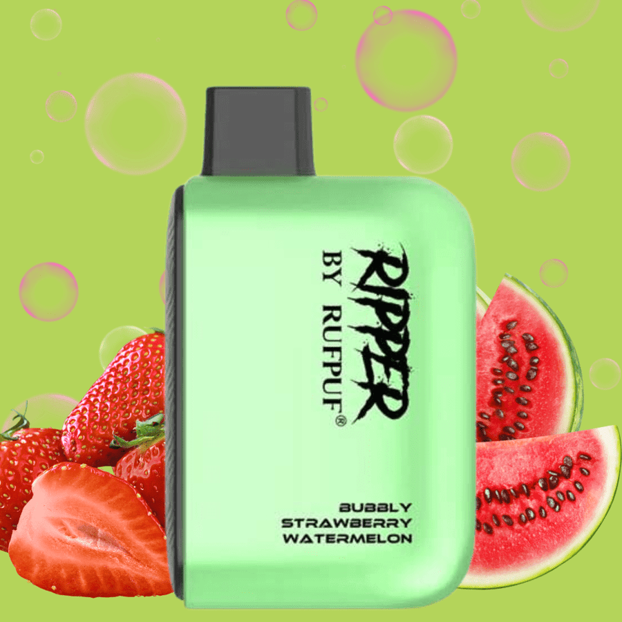 RufPuf Ripper 6000 Disposable Vape-Bubbly Strawberry Watermelon 20mg/mL / 6000 Steinbach Vape SuperStore and Bong Shop Manitoba Canada
