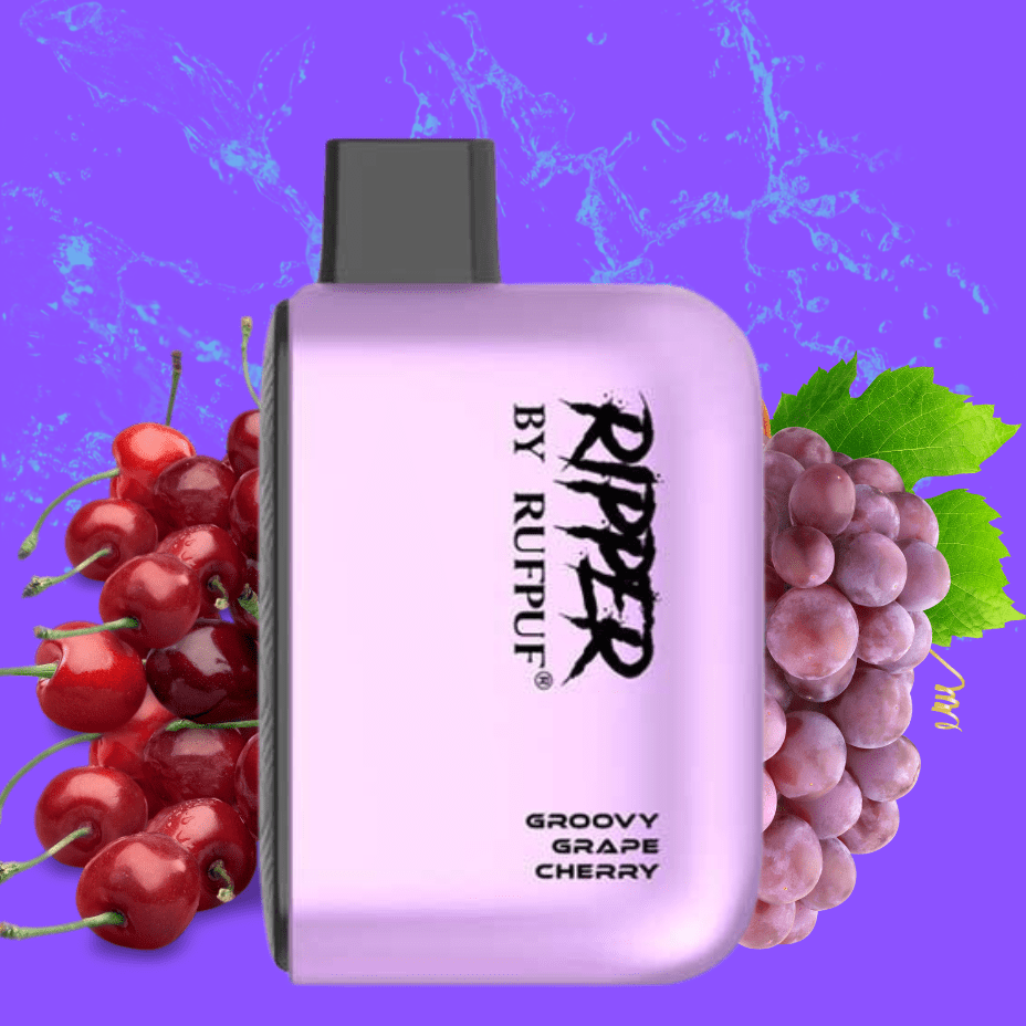 RufPuf Ripper 6000 Disposable Vape-Groovy Grape Cherry 20mg/mL / 6000 Steinbach Vape SuperStore and Bong Shop Manitoba Canada