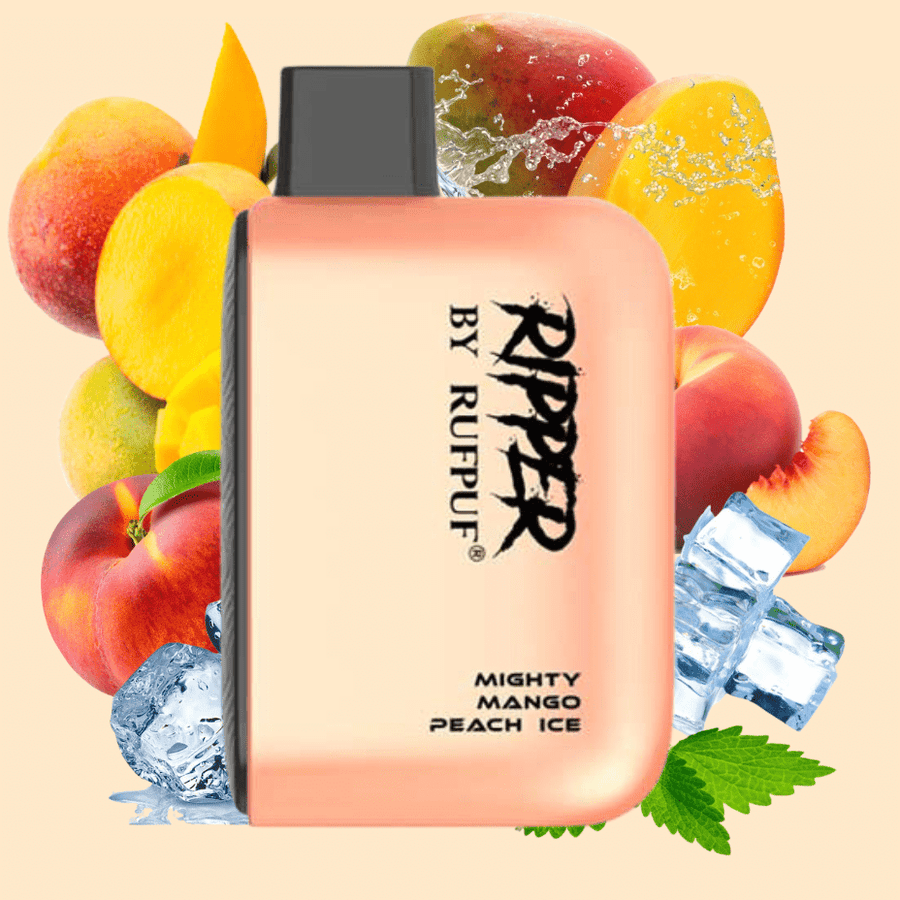 RufPuf Ripper 6000 Disposable Vape-Mighty Mango Peach Ice 20mg Steinbach Vape SuperStore and Bong Shop Manitoba Canada