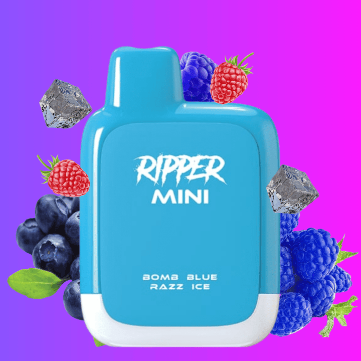 Rufpuf Ripper Mini Disposable Vape-1100 1000 puffs / Bomb Blue Razz Ice Steinbach Vape SuperStore and Bong Shop Manitoba Canada