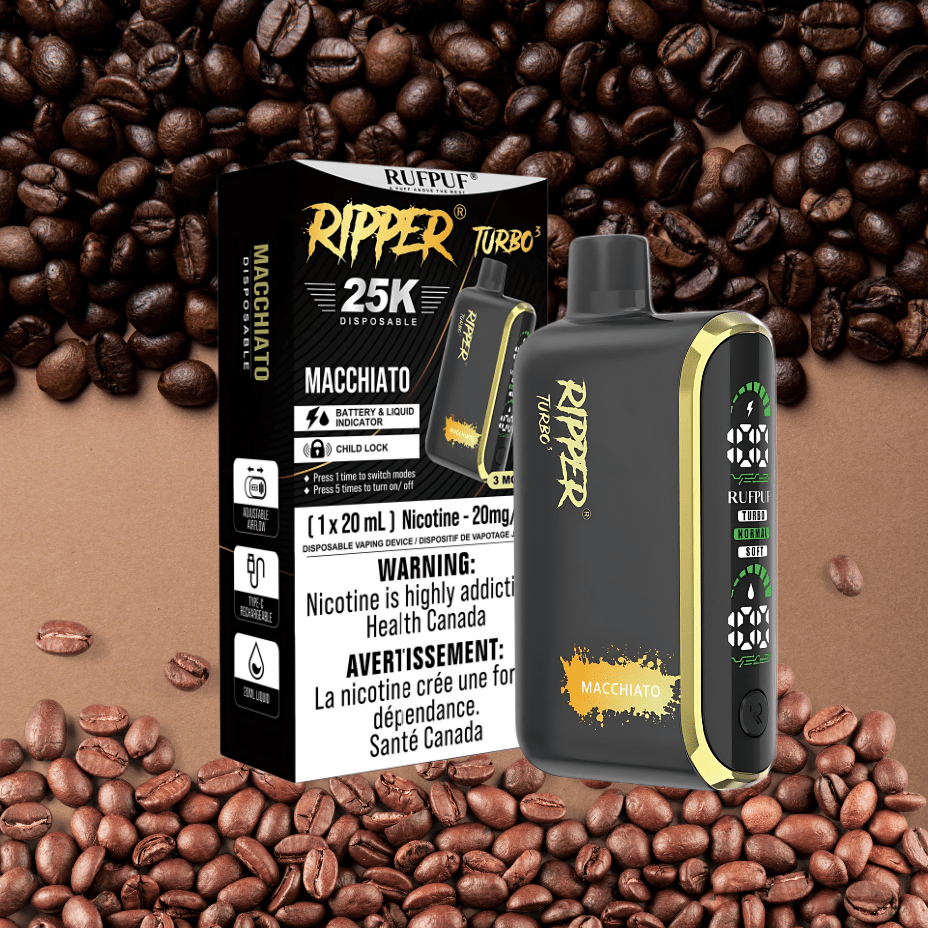 Rufpuf Ripper T3 Disposable Vape-Macchiato 25000 Puffs / 20mg Steinbach Vape SuperStore and Bong Shop Manitoba Canada