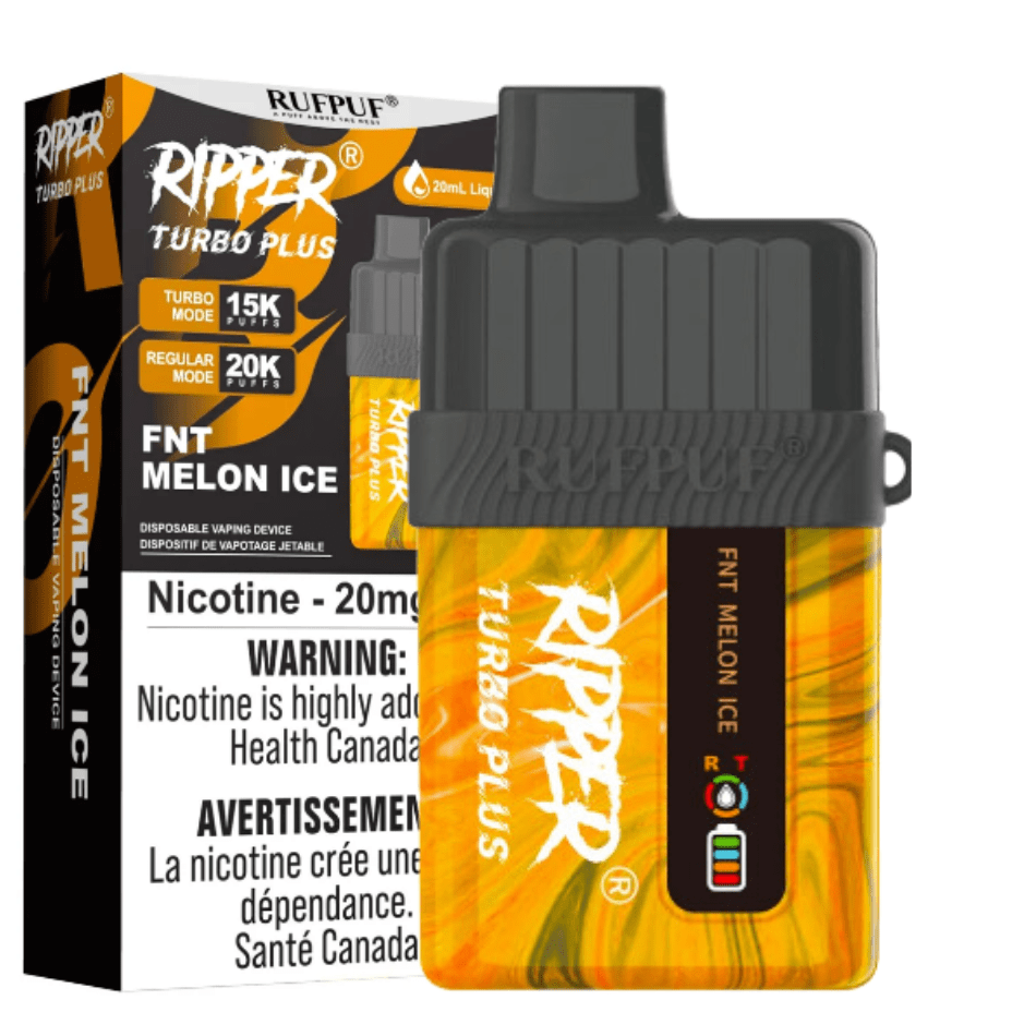 RufPuf Ripper Turbo Plus 20K Disposable Vape - Melon FNT Ice 20000 Puffs / 20mg Steinbach Vape SuperStore and Bong Shop Manitoba Canada