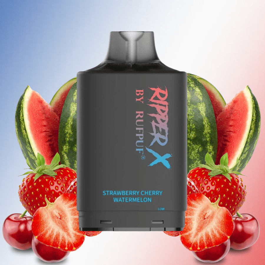 RufPuf Ripper X 20K - Strawberry Cherry Watermelon 20mg / 20000 Puffs Steinbach Vape SuperStore and Bong Shop Manitoba Canada