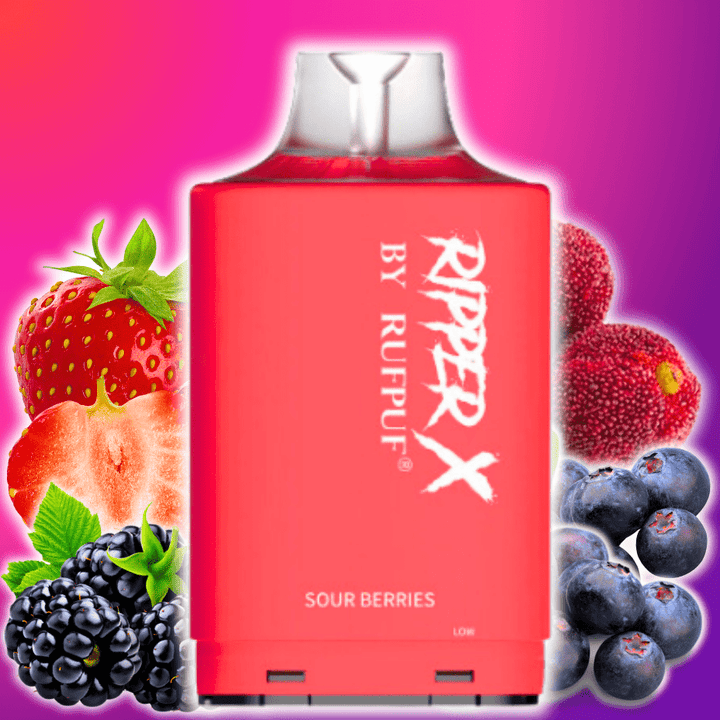 RufPuf Ripper X  50K - Sour Berries 20mg / 50000 Puffs Steinbach Vape SuperStore and Bong Shop Manitoba Canada