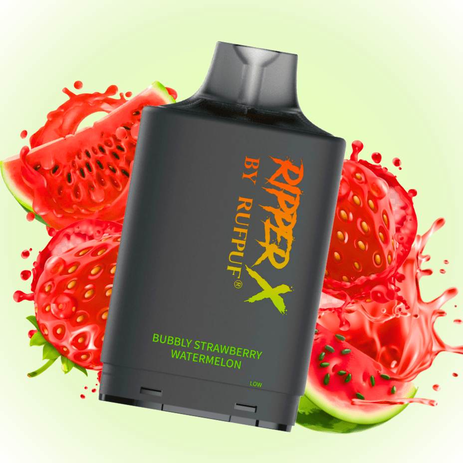 RufPuf Ripper X 75k Turbo Pod - Bubbly Strawberry Watermelon 20mg / 75000 Puffs Manitoba Vape SuperStore and Bong Shop