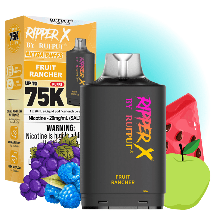 RufPuf Ripper X 75k Turbo Pod - Fruit Rancher Steinbach Vape SuperStore and Bong Shop Manitoba Canada