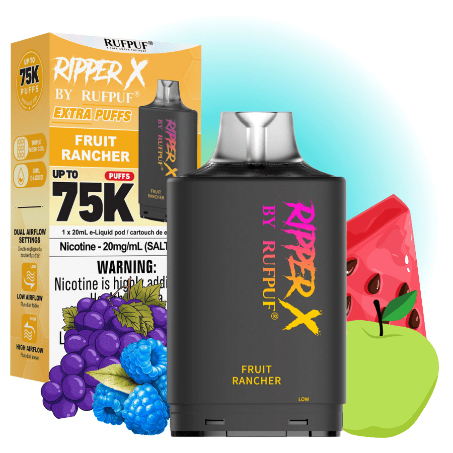 RufPuf Ripper X 75k Turbo Pod - Fruit Rancher Steinbach Vape SuperStore and Bong Shop Manitoba Canada