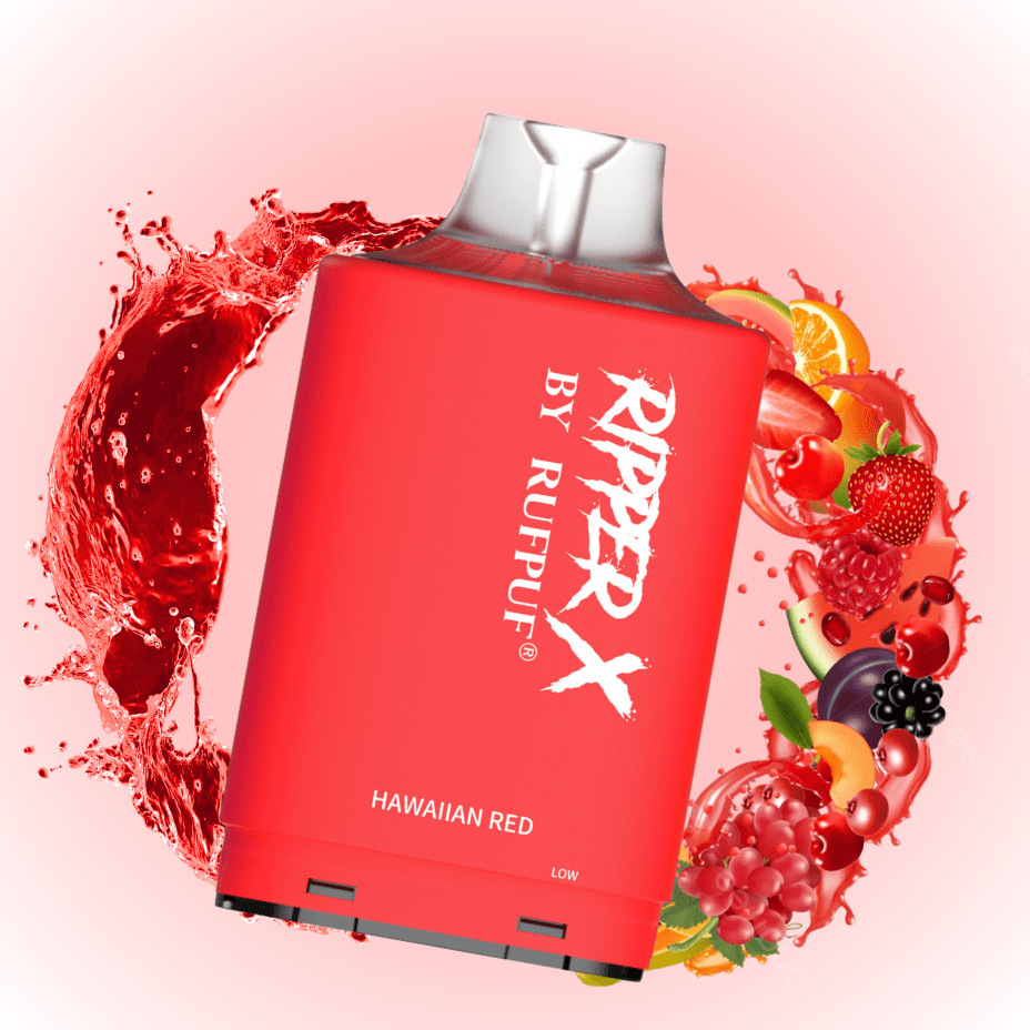 RufPuf Ripper X 75k Turbo Pod - Hawaiian Red 20mg / 75000 Puffs Steinbach Vape SuperStore and Bong Shop Manitoba Canada