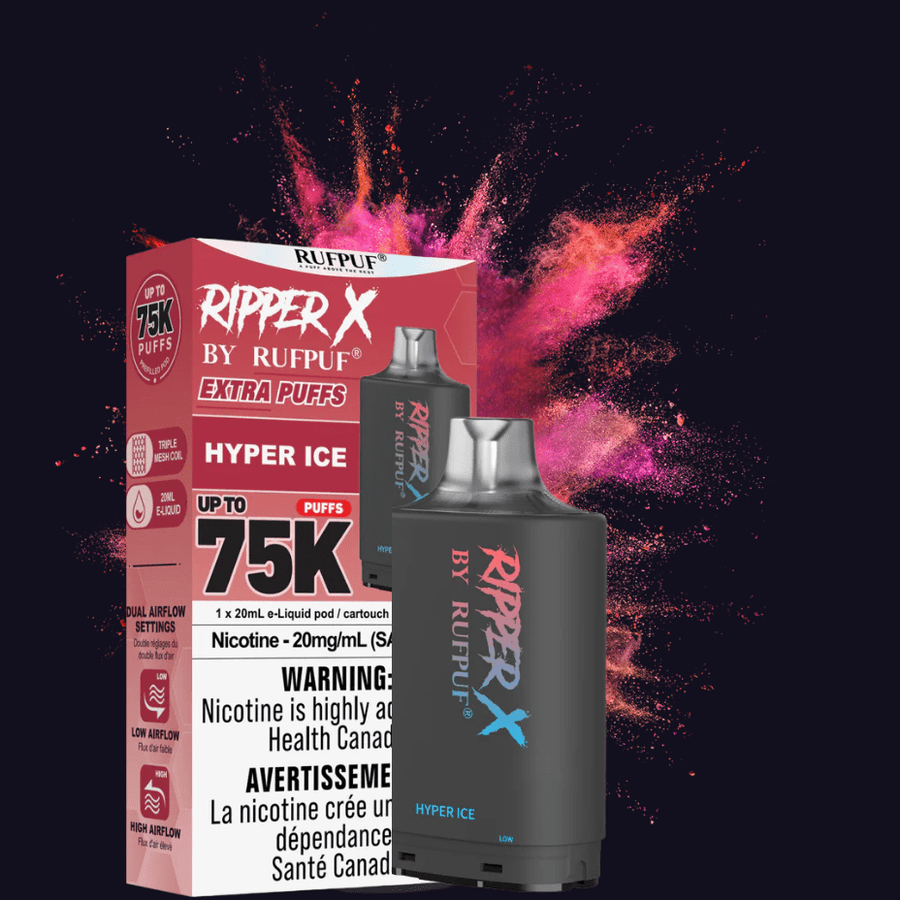 RufPuf Ripper X 75K Turbo Pod-Hyper Ice Steinbach Vape SuperStore and Bong Shop Manitoba Canada