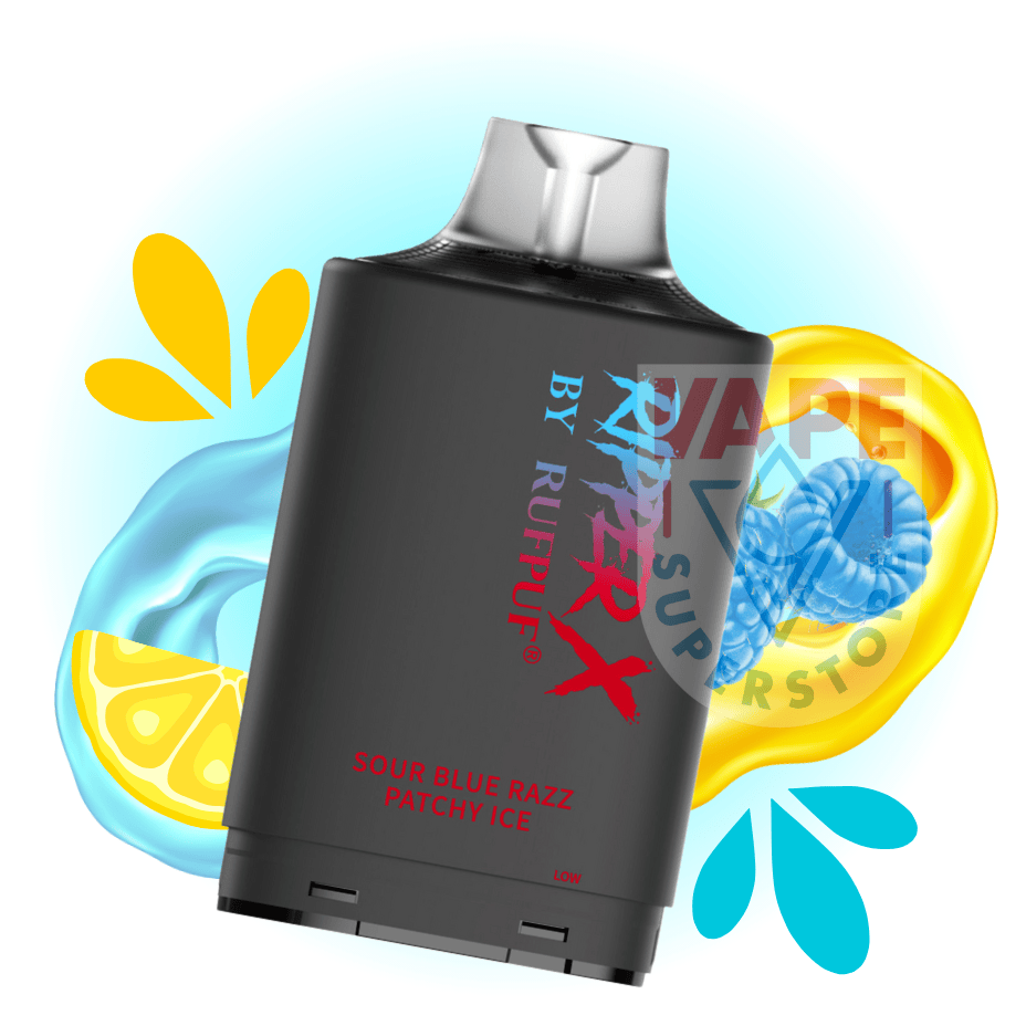 RufPuf Ripper X 75K Turbo Pod-Sour Blue Razz Patchy Ice Steinbach Vape SuperStore and Bong Shop Manitoba Canada