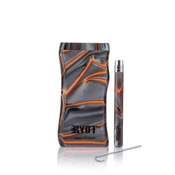 RYOT Magnetic Acrylic Poker Box w/ Matching Bat-Large Grey&Orange Steinbach Vape SuperStore and Bong Shop Manitoba Canada