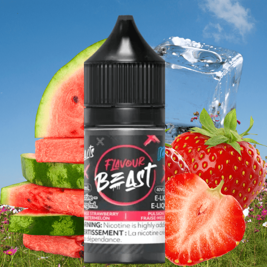 Savage Strawberry Watermelon Iced by Flavour Beast Salts 30ml / 20mg Steinbach Vape SuperStore and Bong Shop Manitoba Canada