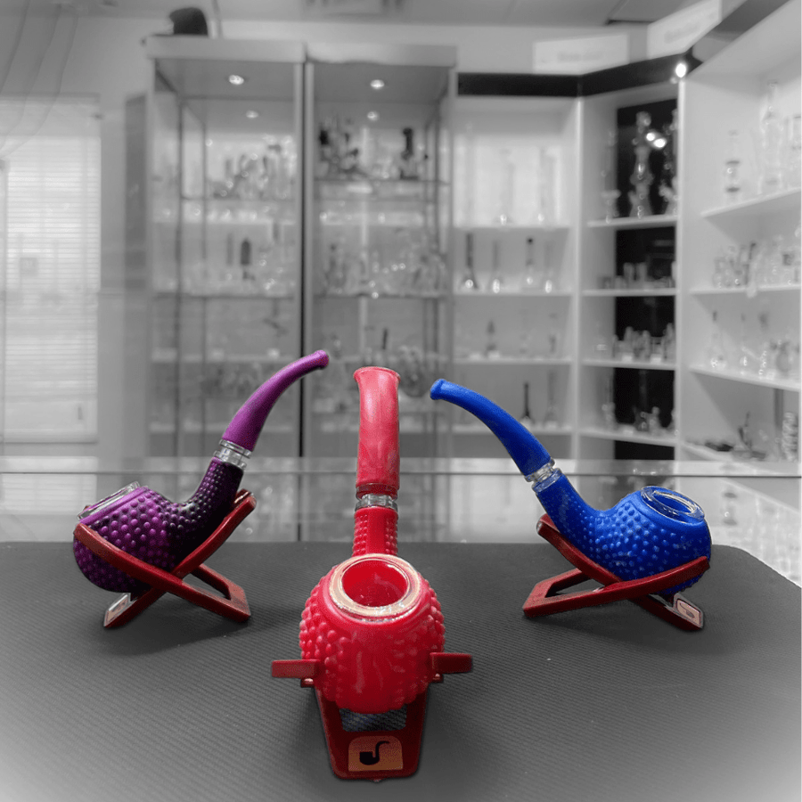 Sherlock Silicone Weed Pipe-5.5" Red Steinbach Vape SuperStore and Bong Shop Manitoba Canada