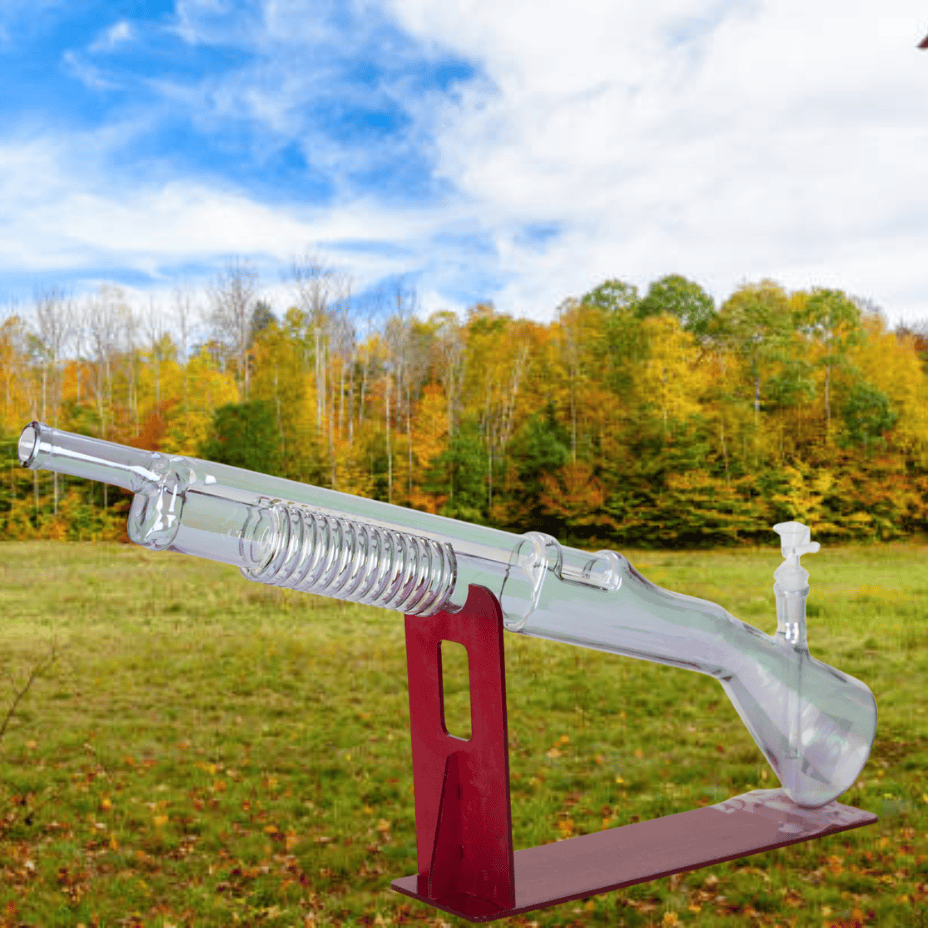 Shotgun Glass Bong Electroplated-27" Grey Silk Steinbach Vape SuperStore and Bong Shop Manitoba Canada