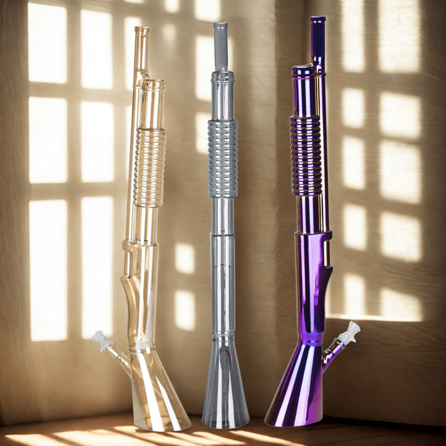 Shotgun Glass Bong Electroplated-27" Steinbach Vape SuperStore and Bong Shop Manitoba Canada