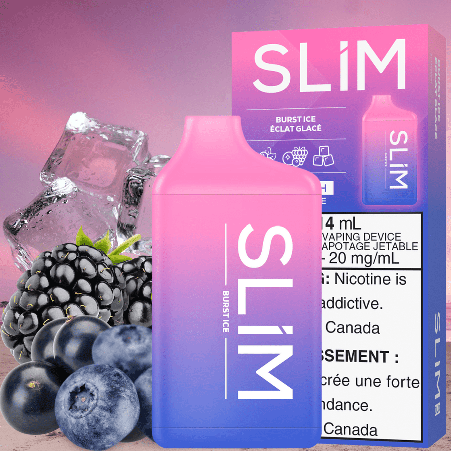 Slim 7500 Rechargeable Disposable-Burst Ice 14mL / 20mg Steinbach Vape SuperStore and Bong Shop Manitoba Canada