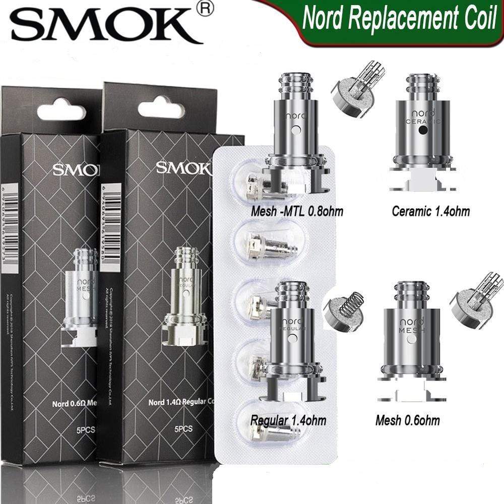 Smok Nord Replacement Coils Dual Ceramic 0.8 5/pkg Steinbach Vape SuperStore and Bong Shop Manitoba Canada
