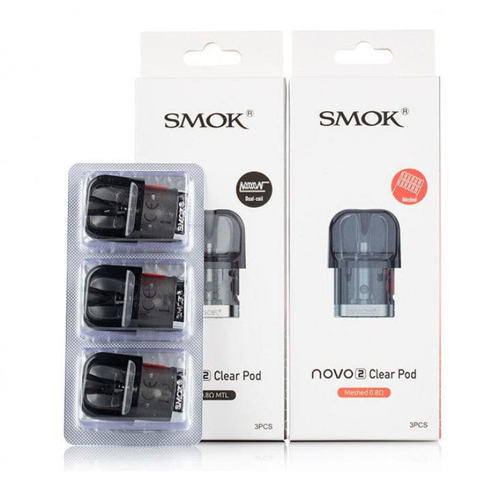 Smok Novo 2 Clear Replacement Pods-3/pkg 3/pkg / Mesh 0.8ohm Steinbach Vape SuperStore and Bong Shop Manitoba Canada