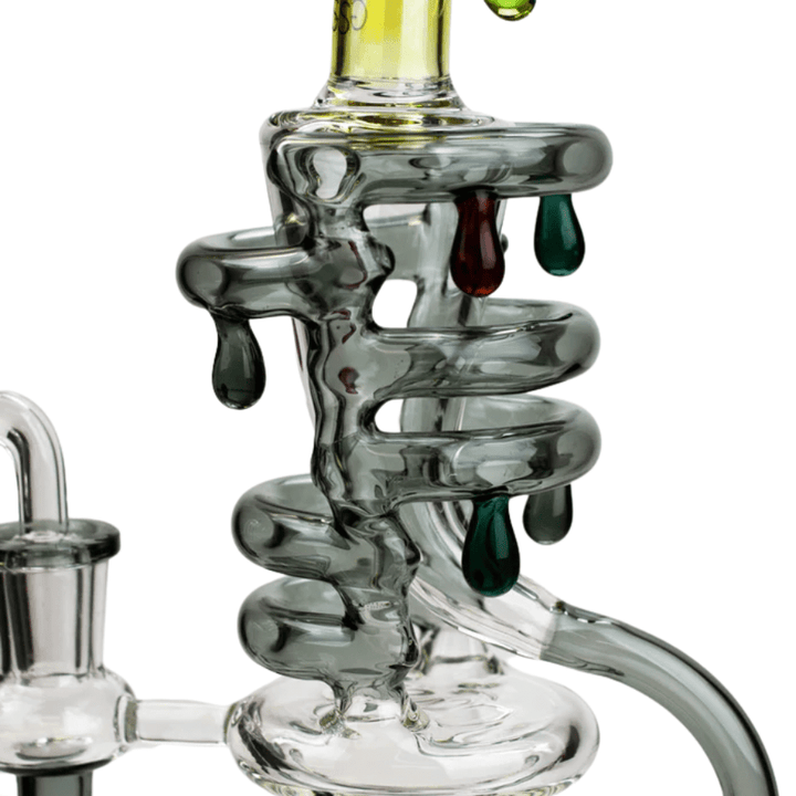 Soul Glass 2-in-1 Inline Recycler 9.5" Grey Steinbach Vape SuperStore and Bong Shop Manitoba Canada
