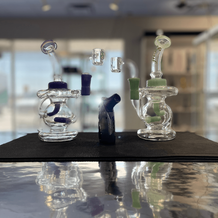 Soul Glass 2 in1 Recycler Bong/Dab Rig-8.5" Purple Steinbach Vape SuperStore and Bong Shop Manitoba Canada