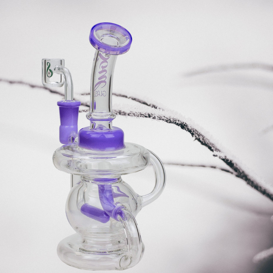 Soul Glass 2 in1 Recycler Bong/Dab Rig-8.5" Purple Steinbach Vape SuperStore and Bong Shop Manitoba Canada