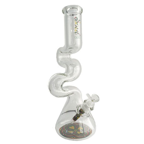 Soul Glass 7mm 3-Arm Zig Zag Mandala Beaker 16.5" Steinbach Vape SuperStore and Bong Shop Manitoba Canada