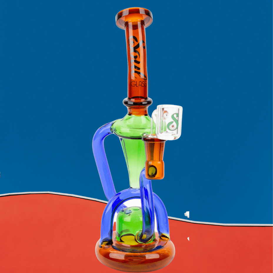 Soul Glass Recycler Tube-10" Brown Steinbach Vape SuperStore and Bong Shop Manitoba Canada
