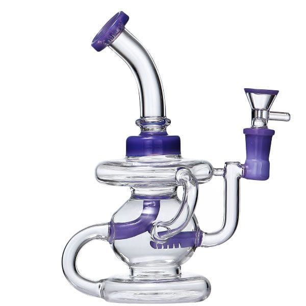 Soul Glass Soul Glass 2 in1 Recycler Bong/Dab Rig-8.5" Purple Steinbach Vape SuperStore and Bong Shop Manitoba Canada