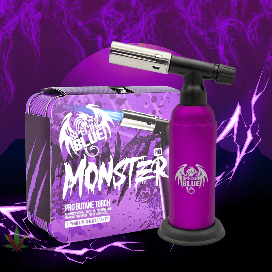 Special Blue Monster Series Dual Flame Butane Torch Purple Steinbach Vape SuperStore and Bong Shop Manitoba Canada