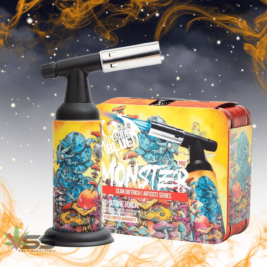Special Blue Monster Series Dual Flame Butane Torch Sean Dietrich Artist Series Steinbach Vape SuperStore and Bong Shop Manitoba Canada