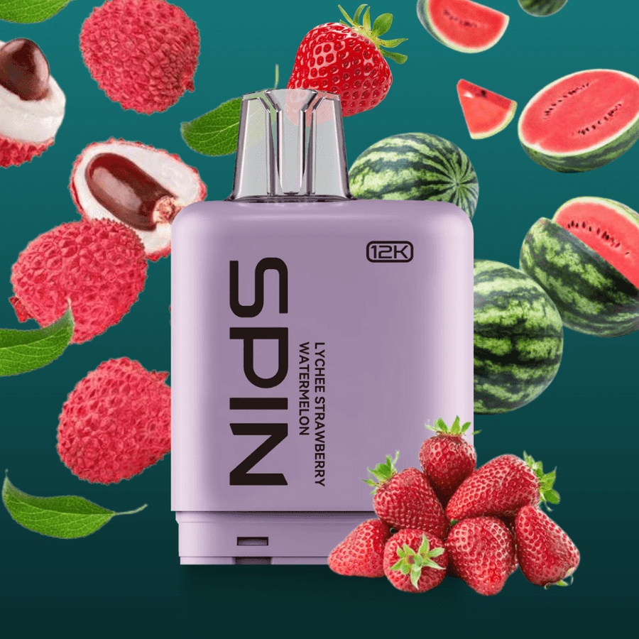 Spin Fizz X Pod 12000 - Lychee Strawberry Watermelon 12000 Puffs / 20mg Steinbach Vape SuperStore and Bong Shop Manitoba Canada
