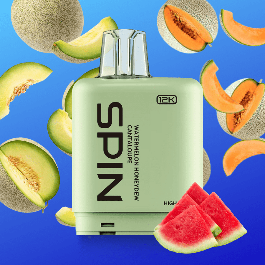Spin Fizz X Pod 12000 - Watermelon Honeydew Cantaloupe 12000 Puffs / 20mg Steinbach Vape SuperStore and Bong Shop Manitoba Canada