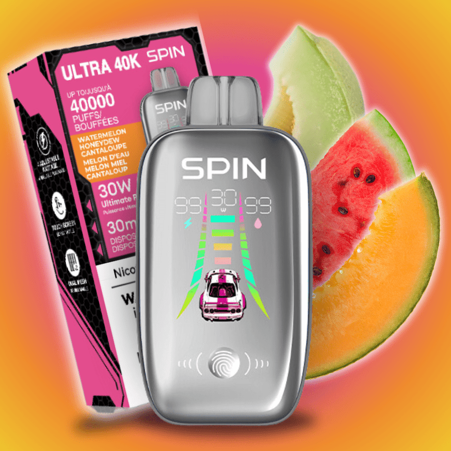 Spin Ultra 40k Disposable Vape - Watermelon Honeydew Cantaloupe 40000 / 20mg Steinbach Vape SuperStore and Bong Shop Manitoba Canada