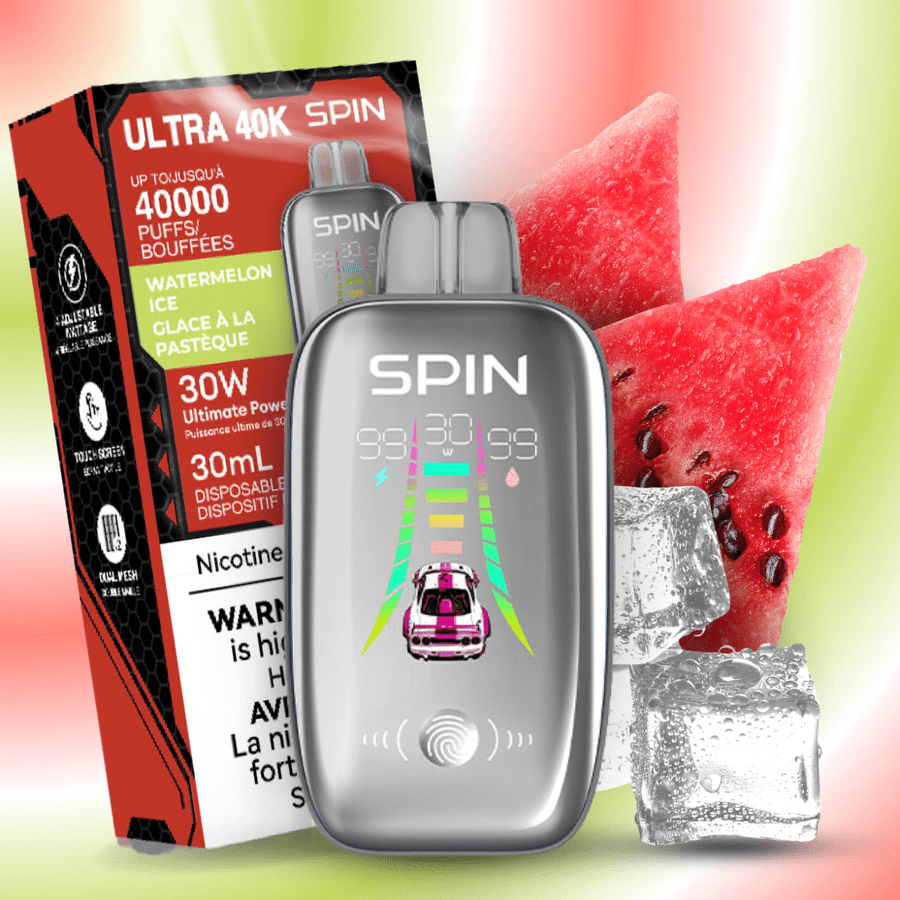 Spin Ultra 40k Disposable Vape - Watermelon Ice 40000 Puffs / 20mg Steinbach Vape SuperStore and Bong Shop Manitoba Canada