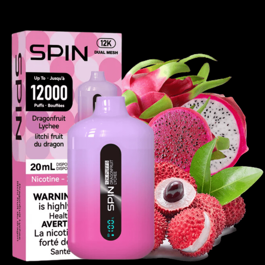 Spin Vape Spin Vape 12,000 Disposable Vape-Dragonfruit Lychee-Steinbach Vape MB Spin Vape 12,000 Disposable Vape-Dragonfruit Lychee 20ml / 20mg