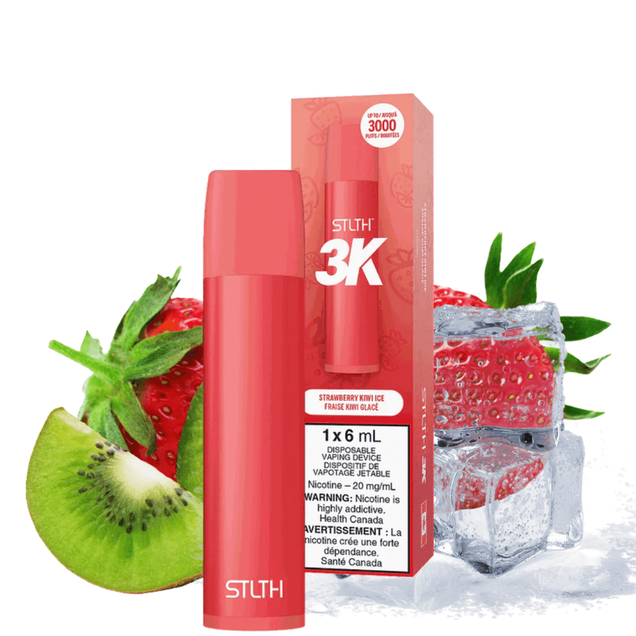 STLTH 3K Disposable Vape Strawberry Kiwi Ice 3000 / 20mg Steinbach Vape SuperStore and Bong Shop Manitoba Canada