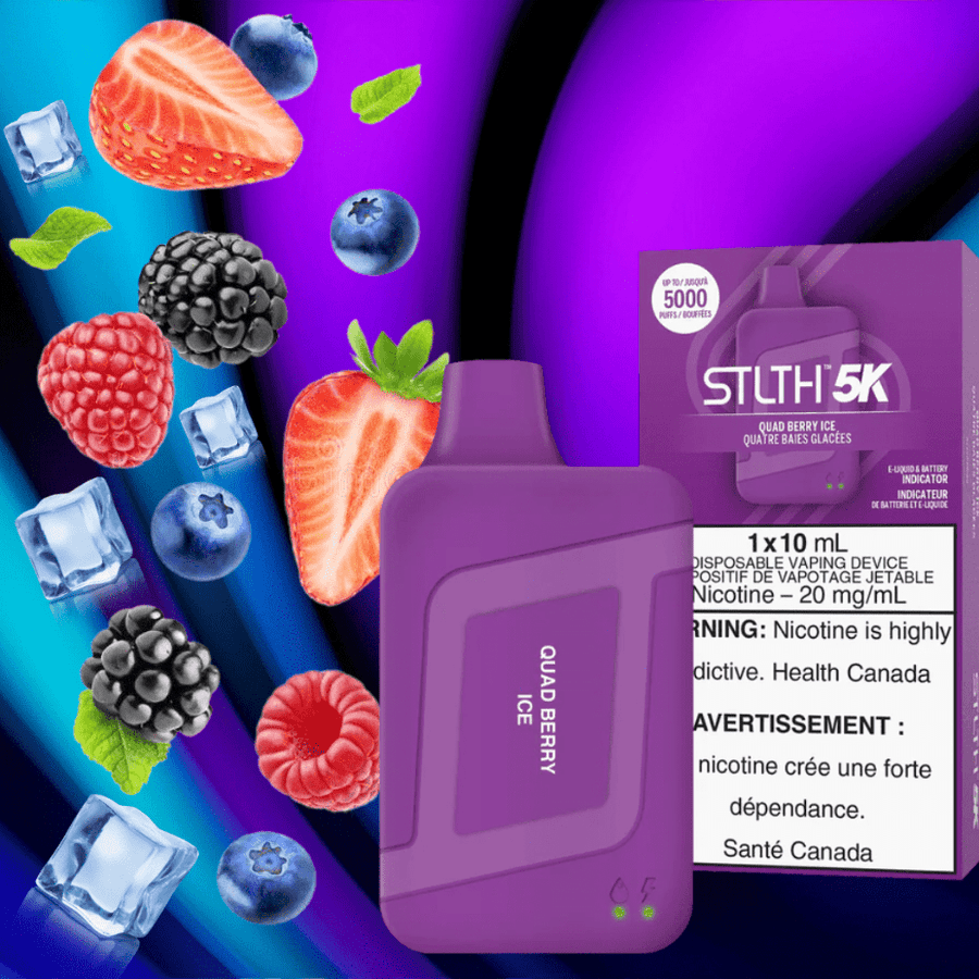 STLTH 5K Disposable Vape Quad Berry Ice 5000 / 20mg Steinbach Vape SuperStore and Bong Shop Manitoba Canada