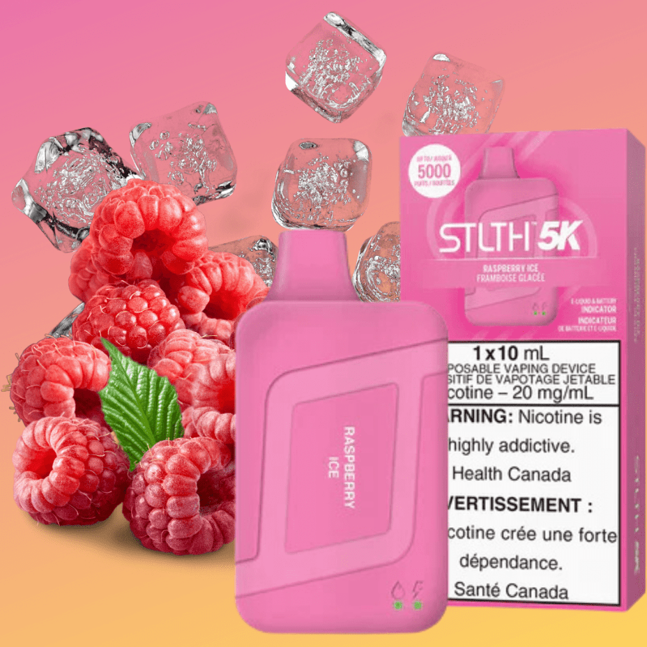 STLTH 5K Disposable Vape Raspberry Ice 20mg Steinbach Vape SuperStore and Bong Shop Manitoba Canada