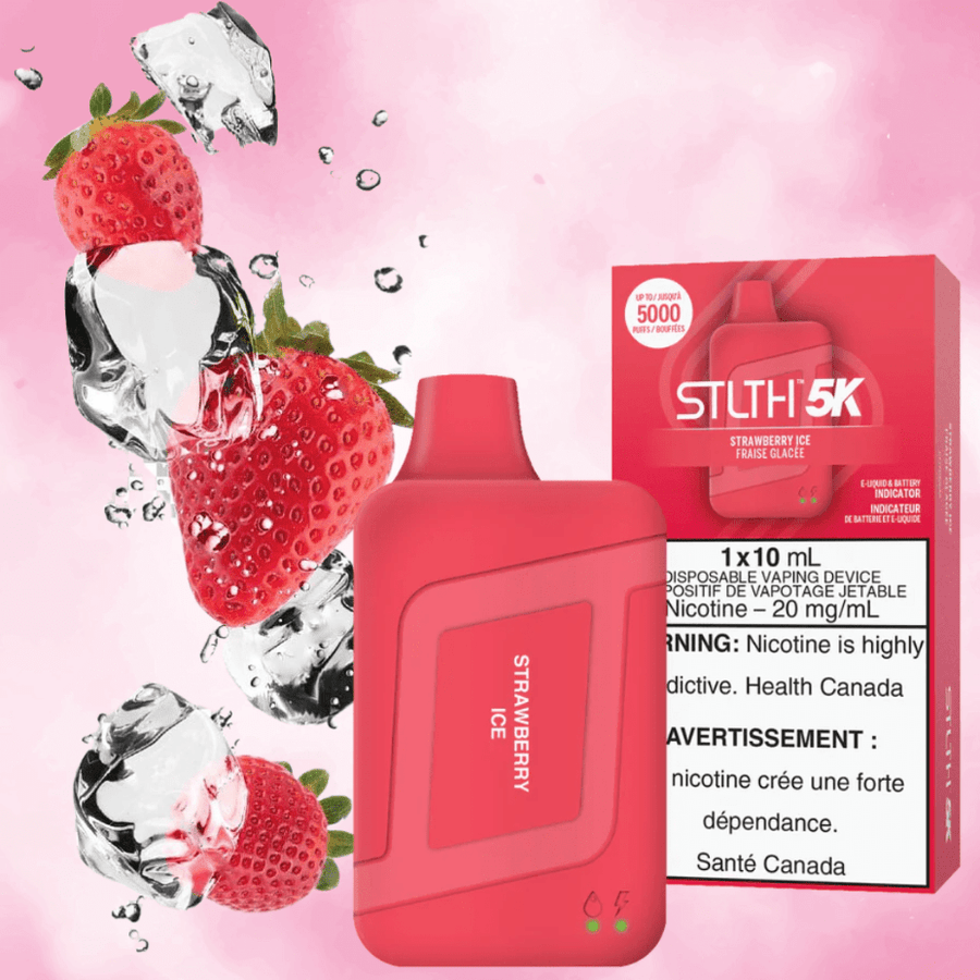 STLTH 5K Disposable Vape-Strawberry Ice 5000 / 20mg Steinbach Vape SuperStore and Bong Shop Manitoba Canada