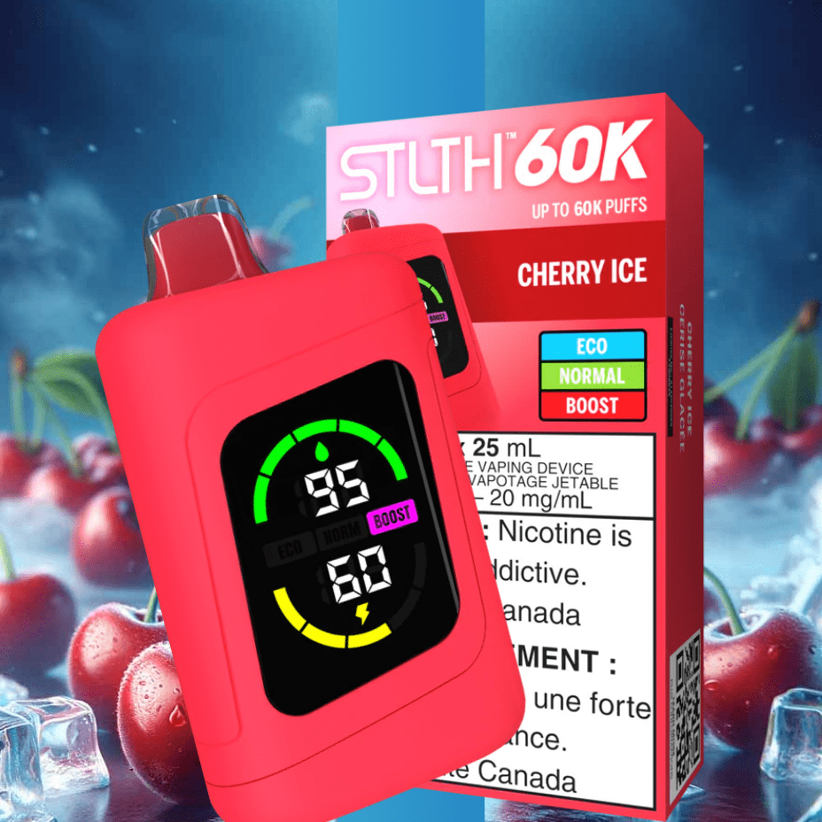 STLTH 60k Disposable Vape-Cherry Ice Steinbach Vape SuperStore and Bong Shop Manitoba Canada