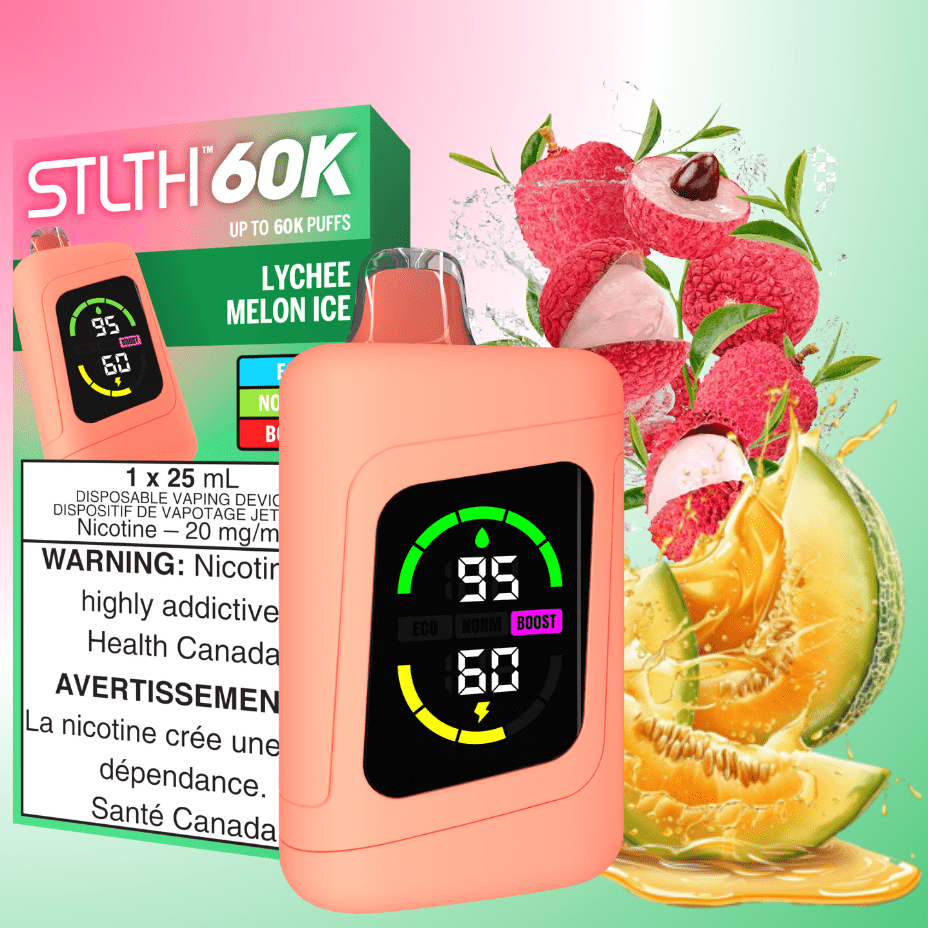 STLTH 60K Disposable Vape-Lychee Melon Ice 20mg / 60000 Puffs Steinbach Vape SuperStore and Bong Shop Manitoba Canada