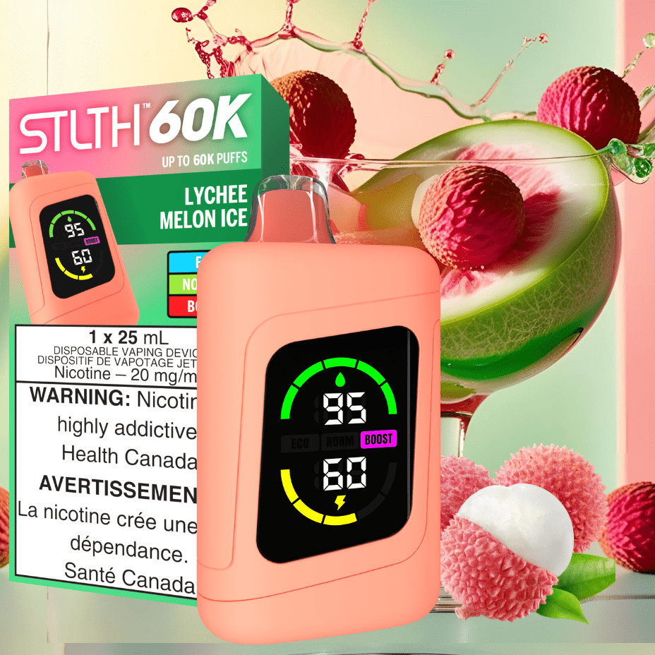 STLTH 60K Disposable Vape-Lychee Melon Ice 20mg / 60000 Puffs Steinbach Vape SuperStore and Bong Shop Manitoba Canada