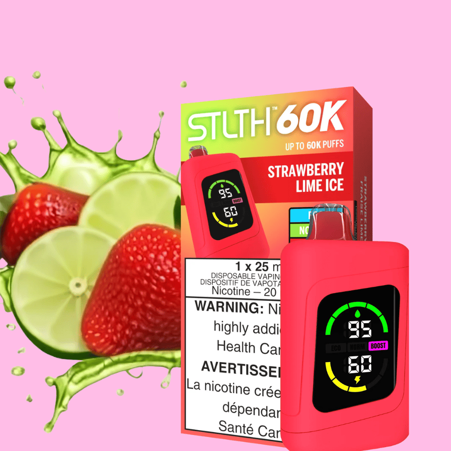 STLTH 60K Disposable Vape - Strawberry Lime Ice 20mg/mL / 60K Steinbach Vape SuperStore and Bong Shop Manitoba Canada