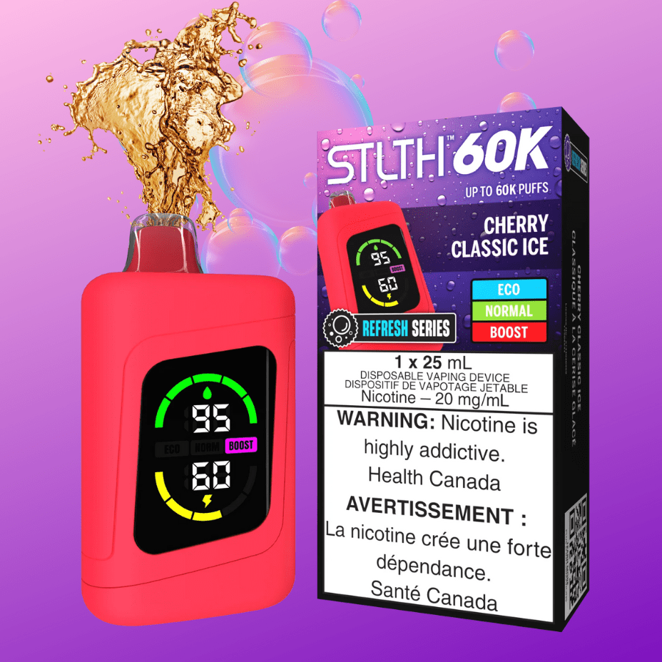 Stlth 60k Refresh Series Disposable Vape - Cherry Classic Ice Steinbach Vape SuperStore and Bong Shop Manitoba Canada