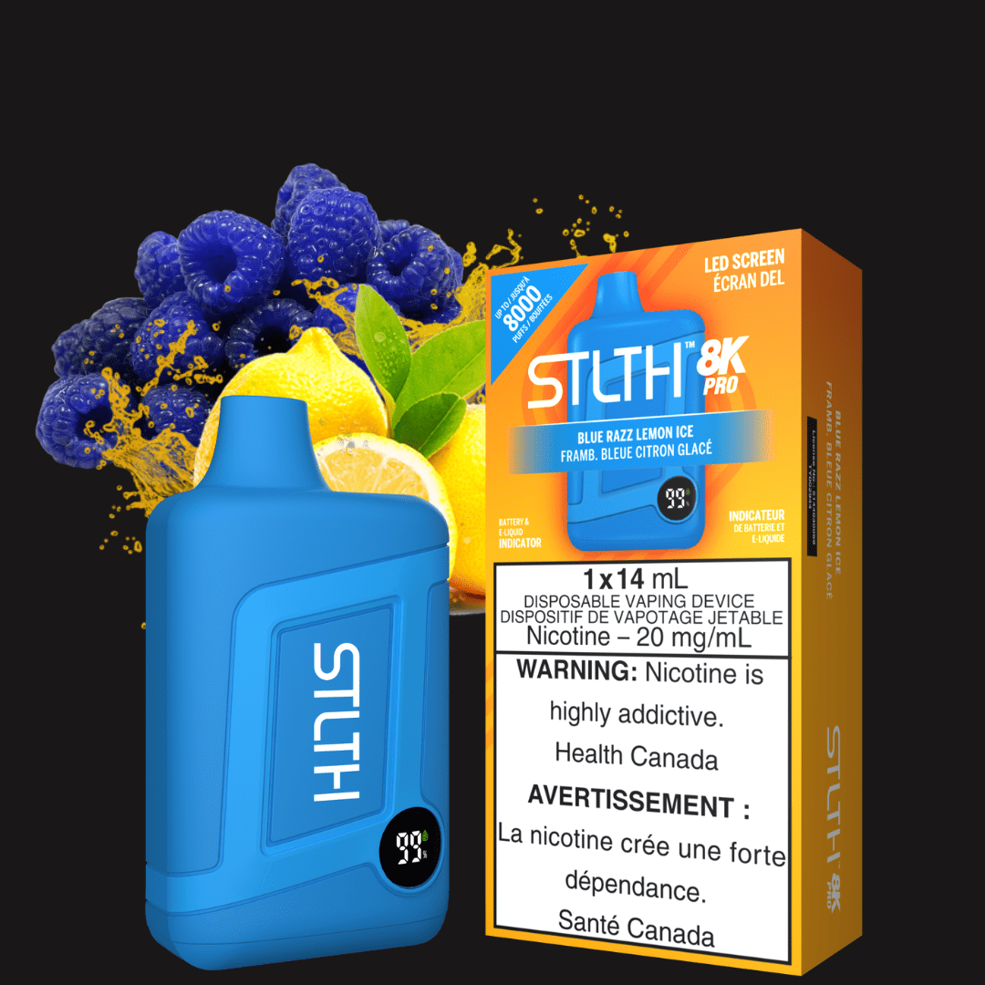 STLTH 8K PRO Disposable Vape-Blue Raspberry Lemon 20mg Steinbach Vape SuperStore and Bong Shop Manitoba Canada