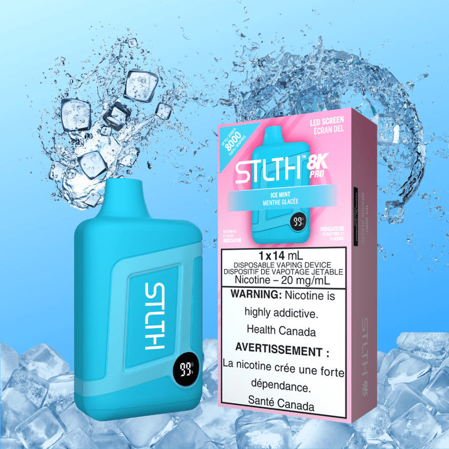 STLTH 8K PRO Disposable Vape-Ice Mint Steinbach Vape SuperStore and Bong Shop Manitoba Canada